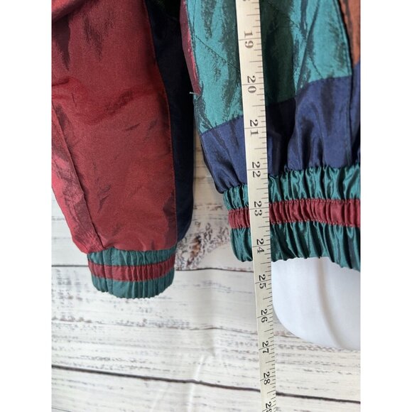 Vintage Westbound Windbreaker Womens L Petites Velvet Burnout Floral Jacket 80s - Picture 6 of 16